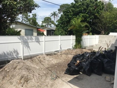 Equipment and landscaping view